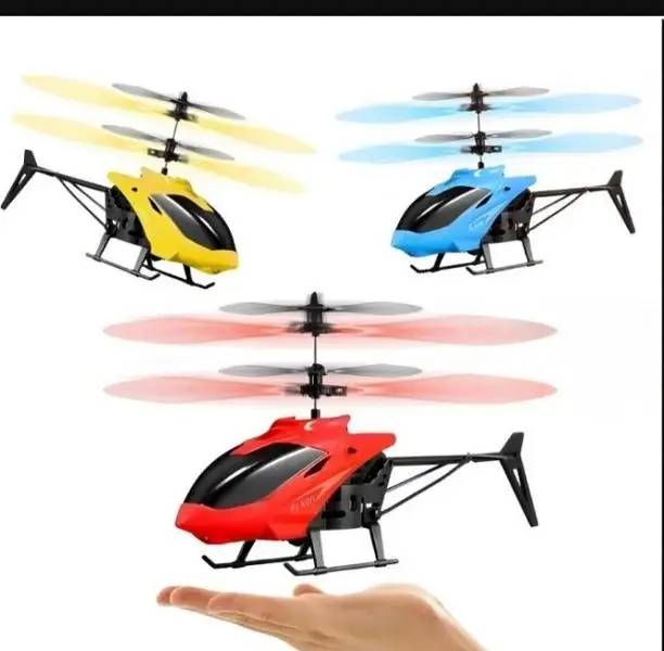 Hand Sensor Flying Helicopter Toy with USB Charging - IR Control Kids Mini Aircraft with LED Lights - Indoor Flying Toys for Boys Girls - No Remote Control Helicopter - Age 8+ Beginner Friendly Gift