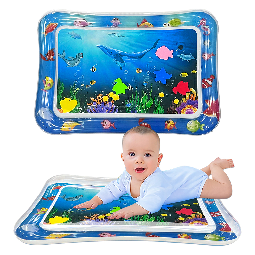 Inflatable Baby Water Play Mat – Tummy Time Activity Mat for Infants – Sensory Learning Play Mat for Babies