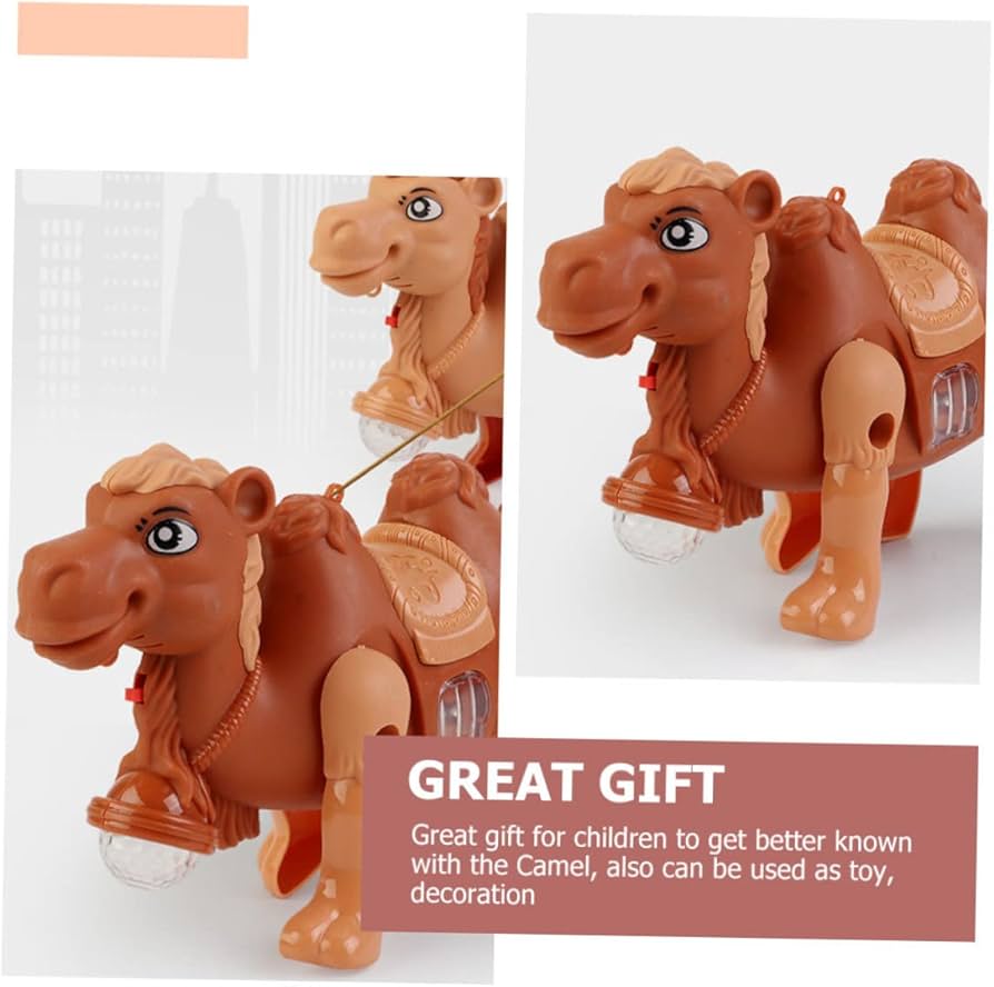 Arabic Electric Camel Toy With Light And Music For Kids (Small And Large) Tow Size Available