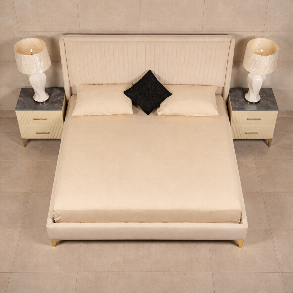 Affordable New  Design wooden Bed Set  without side table Furniture for room / Wooden poshesh Beds For Bedroomn BED4