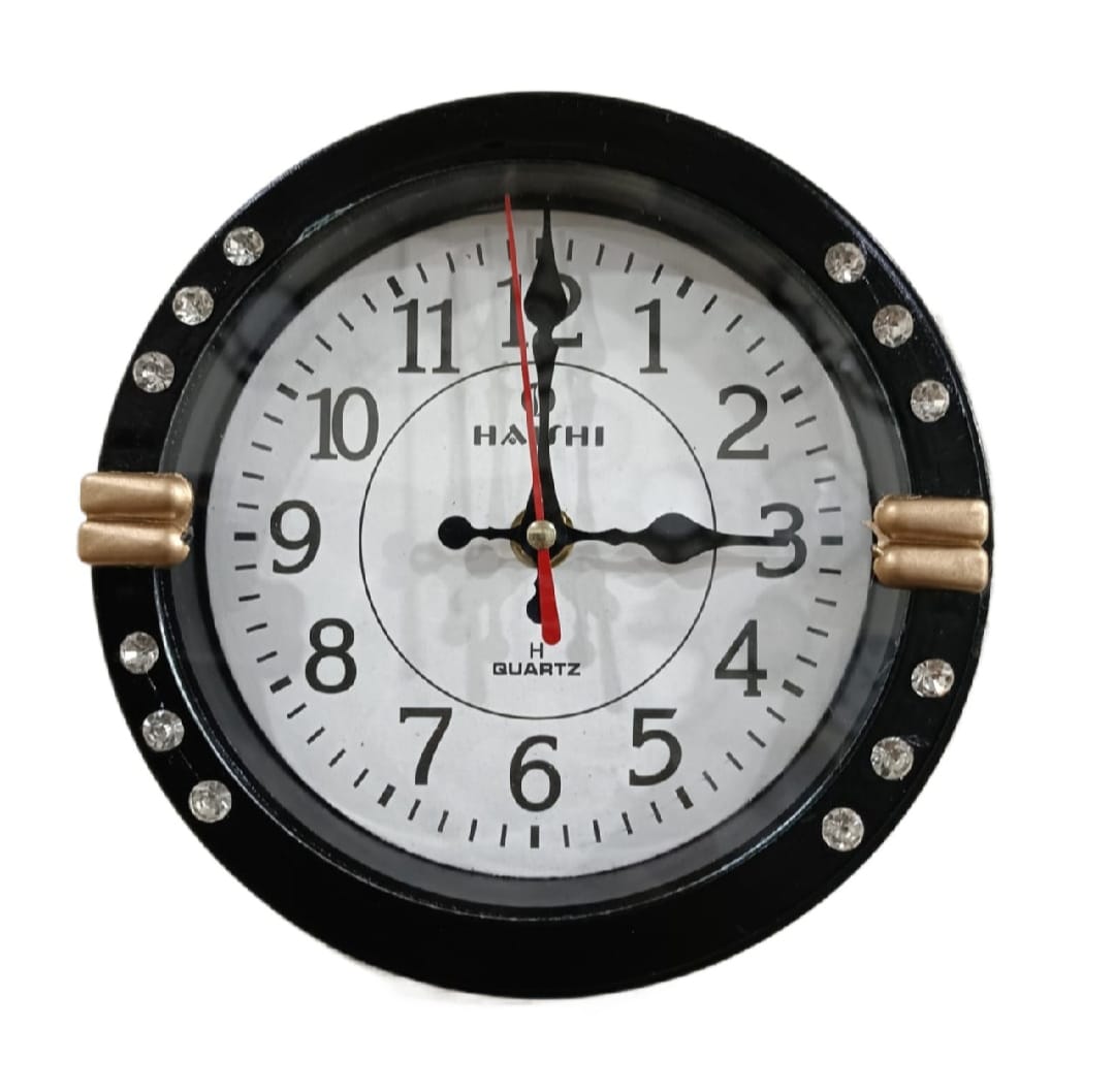 Modern Round Wall Clock 7" - Elegant Home Decor Clock - New