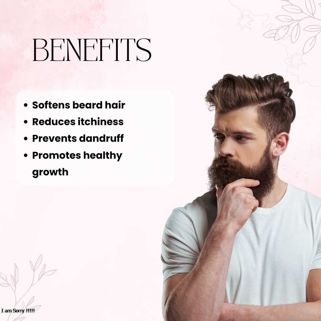 AveEssence 100% Pure & Natural Beard Oil – Softens Beard Hair, Reduces Itchiness, Prevents Dandruff & Promotes Healthy Growth (30ml & 120ml)