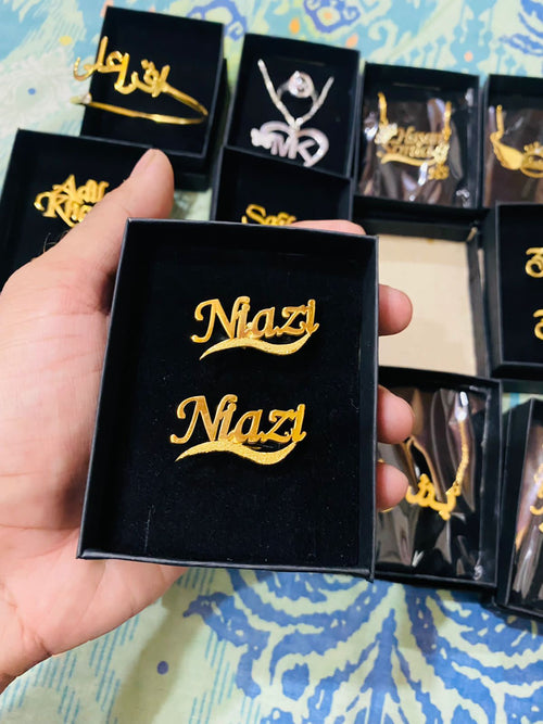 The Jewel Lodge Cufflinks For Men with Name, Boys Accessories, Studs for Men, Men accessories, Name studs for men, Name Cufflinks