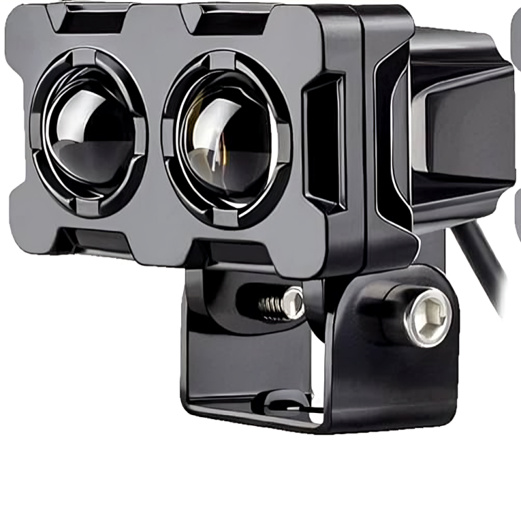 Metallic Body "Robot Style" Bike LED Light with Duel Colored Lens