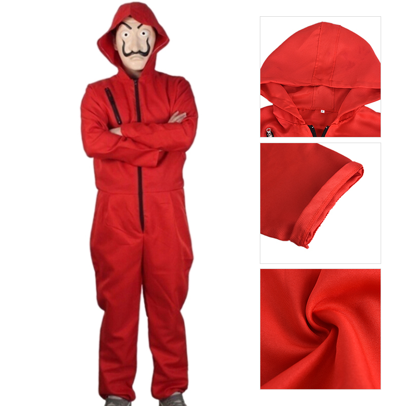 Money Heist Cosplay Halloween Costume Helloween cosplay money heist costume for school event and party