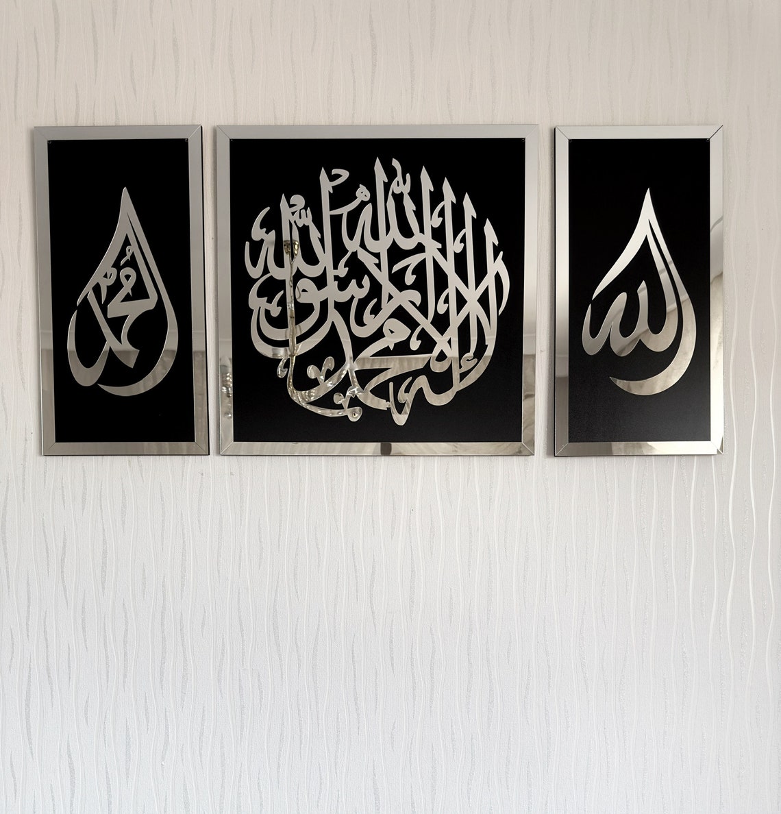 SET OF 3 ACRYLIC AND  WOODEN WALL FRAME , WALL FRAMES FOR HOME AND OFFICES ALSO FOR GIFTING WITH LARGE SIZE (16 BY 30 INCHES )