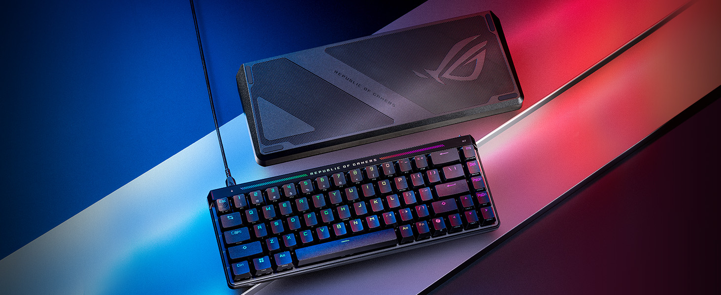 ASUS ROG Falchion Ace HFX 65% Analog Gaming Keyboard (M605) wired with pre-lubed ROG HFX Magnetic Switches, Rapid Trigger toggle, Speed Tap Mode, interactive touch panel, 8000 Hz polling rate 14 a15ea499936702ad84631e3ddcfcc6aa