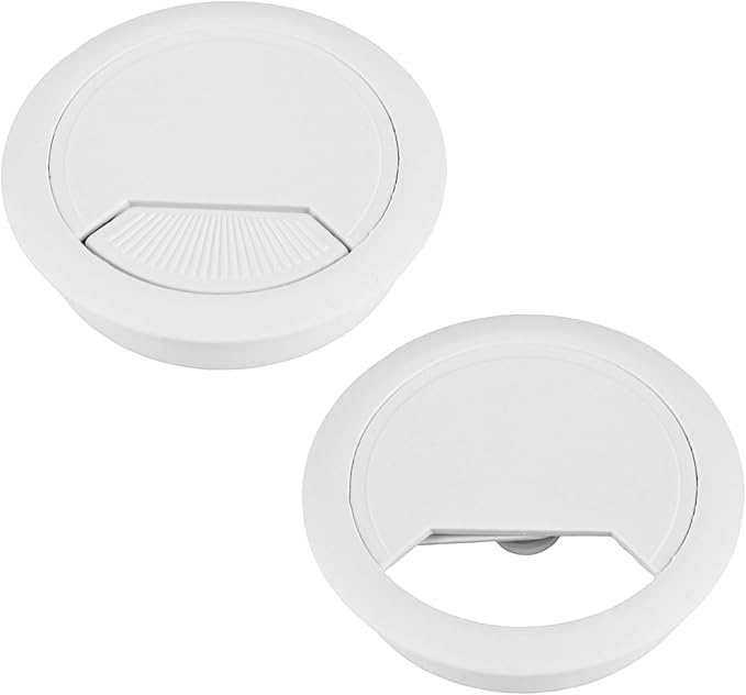 60mm Computer Desk Grommet Table Cable Wire Outlet Cord Plastic Hole Cover Cap