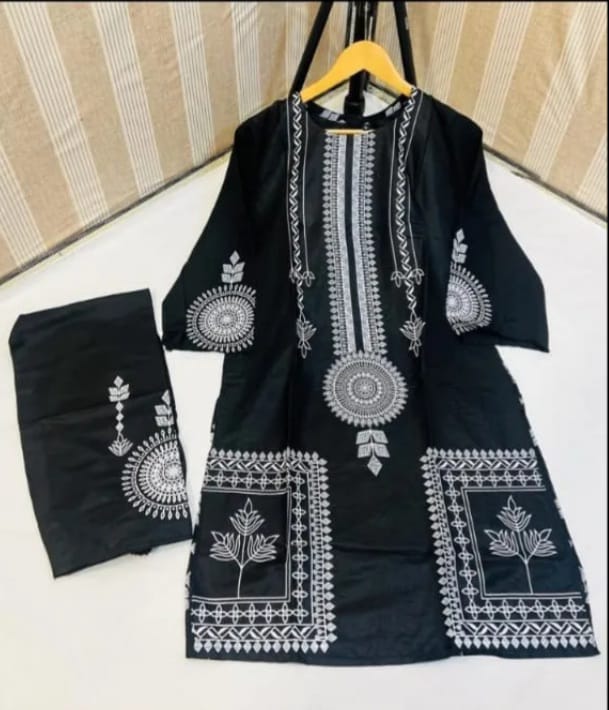 Circular Flower Stitiched  Dress