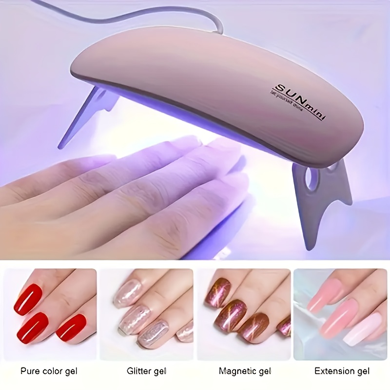 6W Portable Mini Nail Lamp , Polish Dryer Machine, USB 6 LED UV manicure lamp