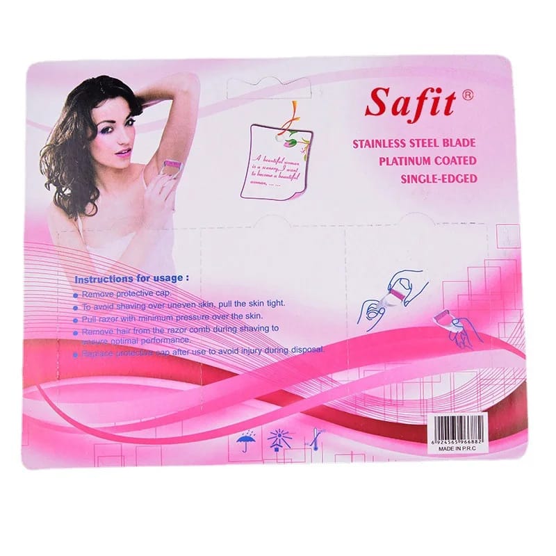 Safit Women Razor / Safit Disposable Women Body Shaving Razor / Ladies Razors / Ladies Body Shave Razors / Girls Soft and Sensitive Skin Body Hairs Removing Razor / Women / Ladies / Girls Safit Hairs Trimer Blade / Dispisable Body Hairs Removal Razor