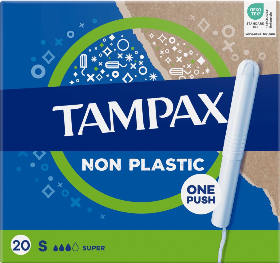 Tampax Cardboard Applicator Super Tampons, 20-Pack | Feminine Care