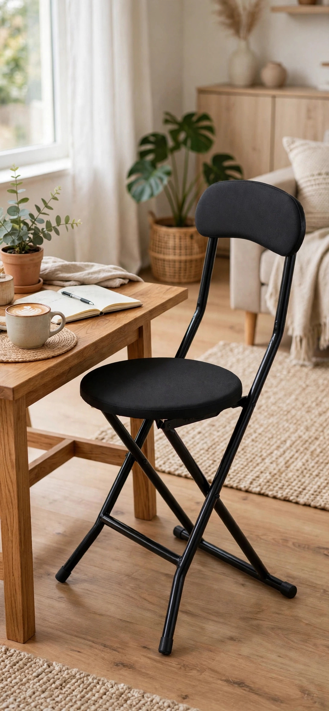 BELIVO Folding Chair for Travelling / Prayer / Study / General Home or Office uses / Space Saver Foldable Chair