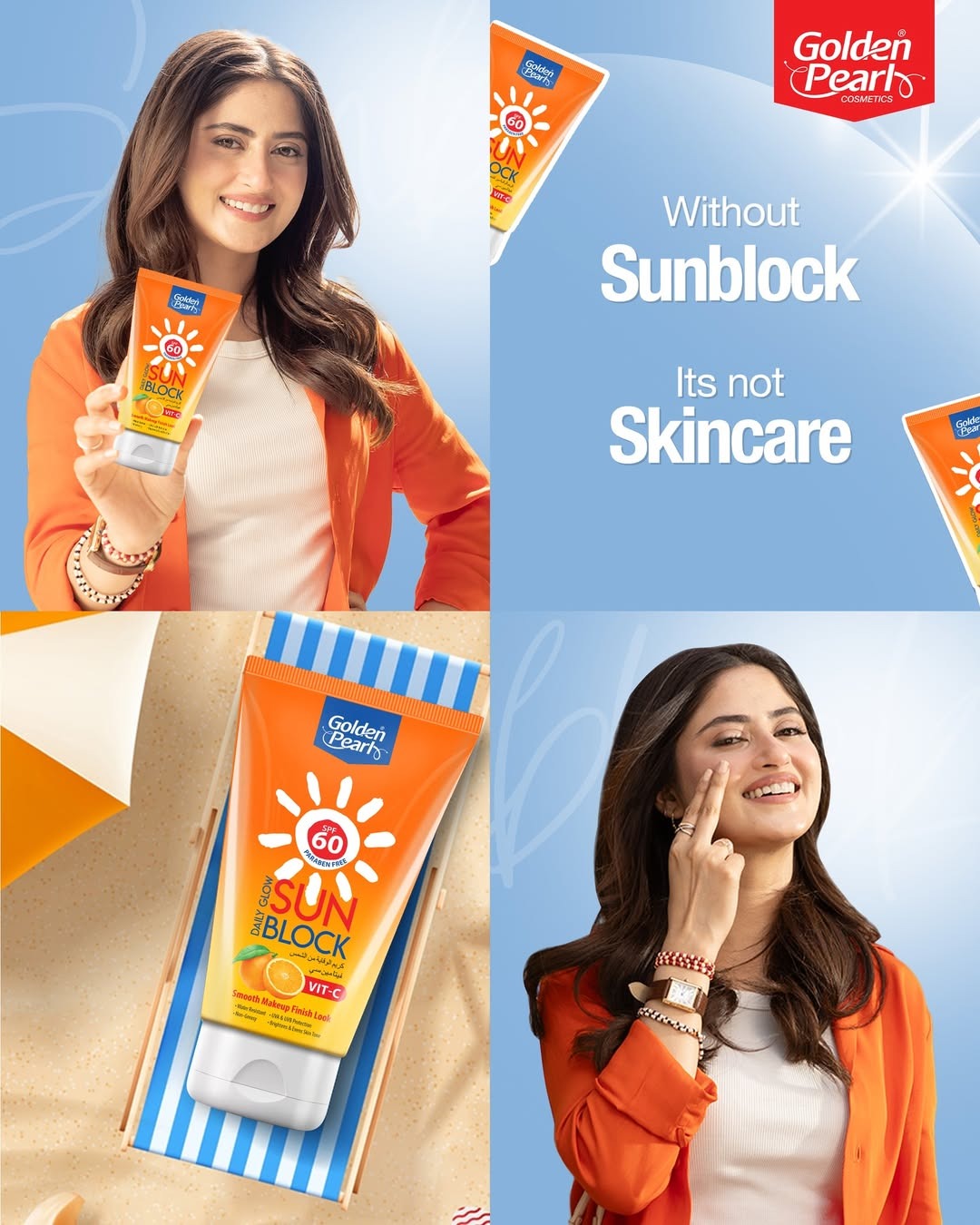 Golden Pearl SPF 60 Vitamin C Sunscreen – Brightening Daily Glow