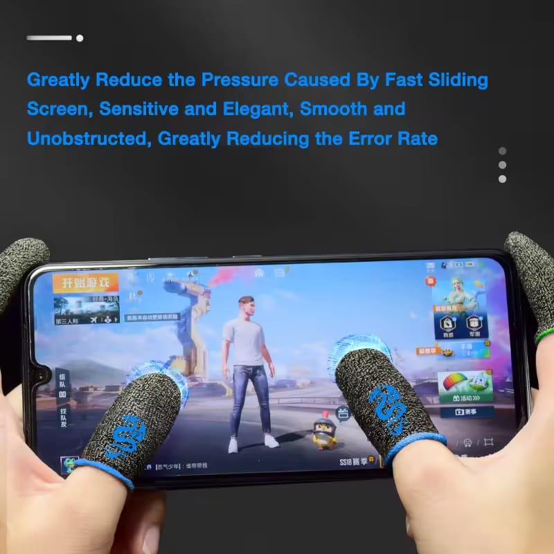 Gaming Finger Sleeves for Mobile – Sweatproof, Anti-Slip, Touchscreen Gloves for PUBG and Other Mobile Games