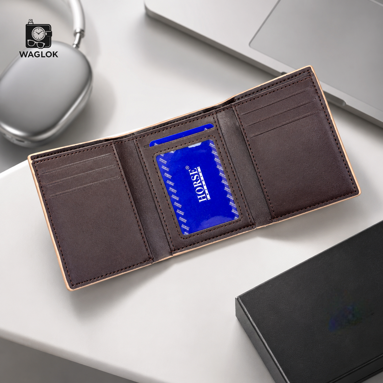 Horse Trifold Short Wallet for Men & Women | 10 Card Slots | Zipper Cash Pocket | Compact Everyday Wallet