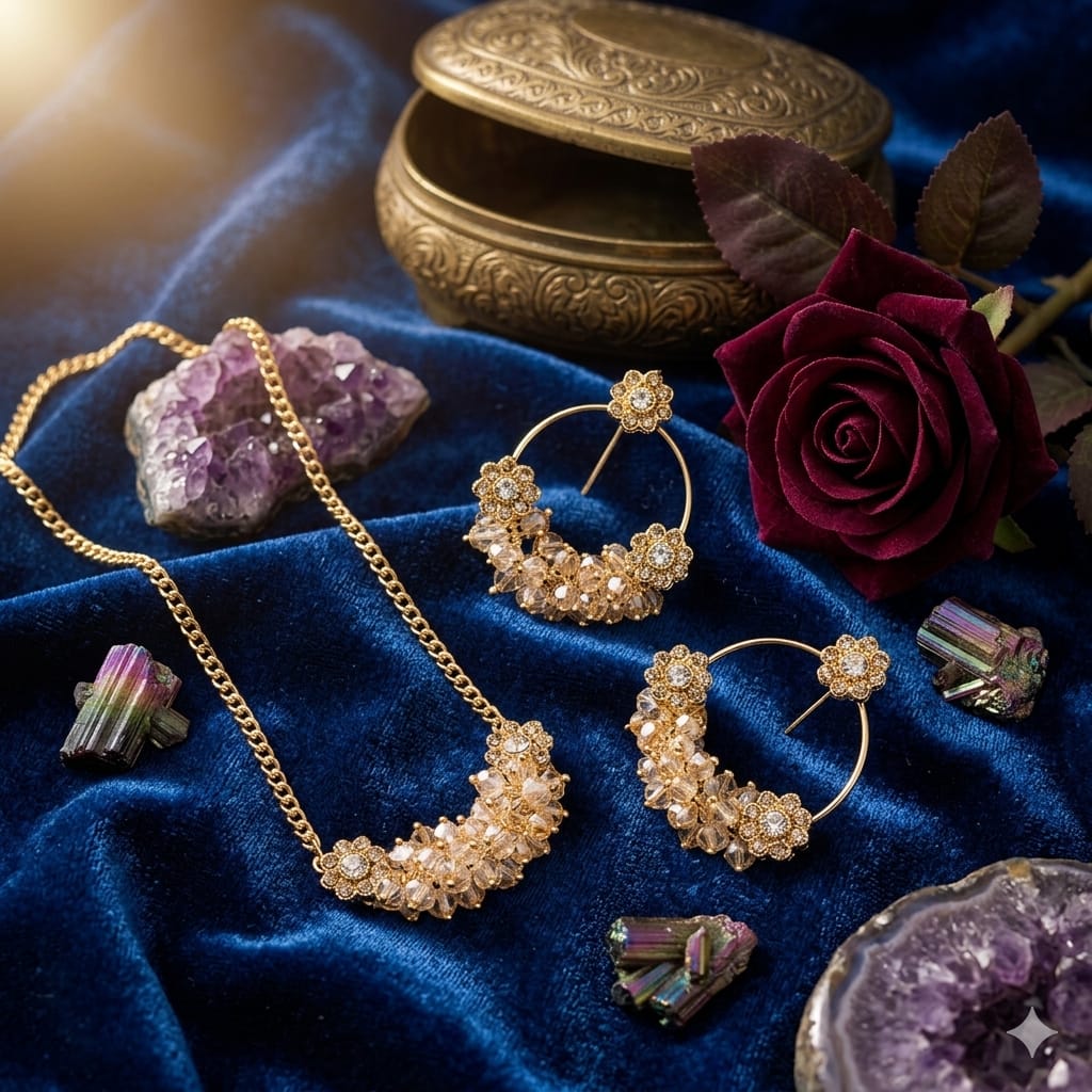 Crystal Gajra  Set  New stylish Long lasting polish