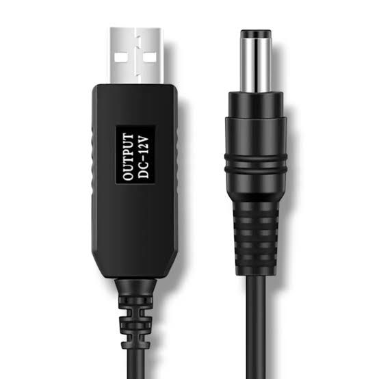 USB 5V to 12V Step Up Boost Cable for WiFi Router & Modem | Power Bank to Router Connector Cable | Voltage Booster USB Cable 5.5mm DC Jack | Works with TP-Link, D-Link, Huawei Routers