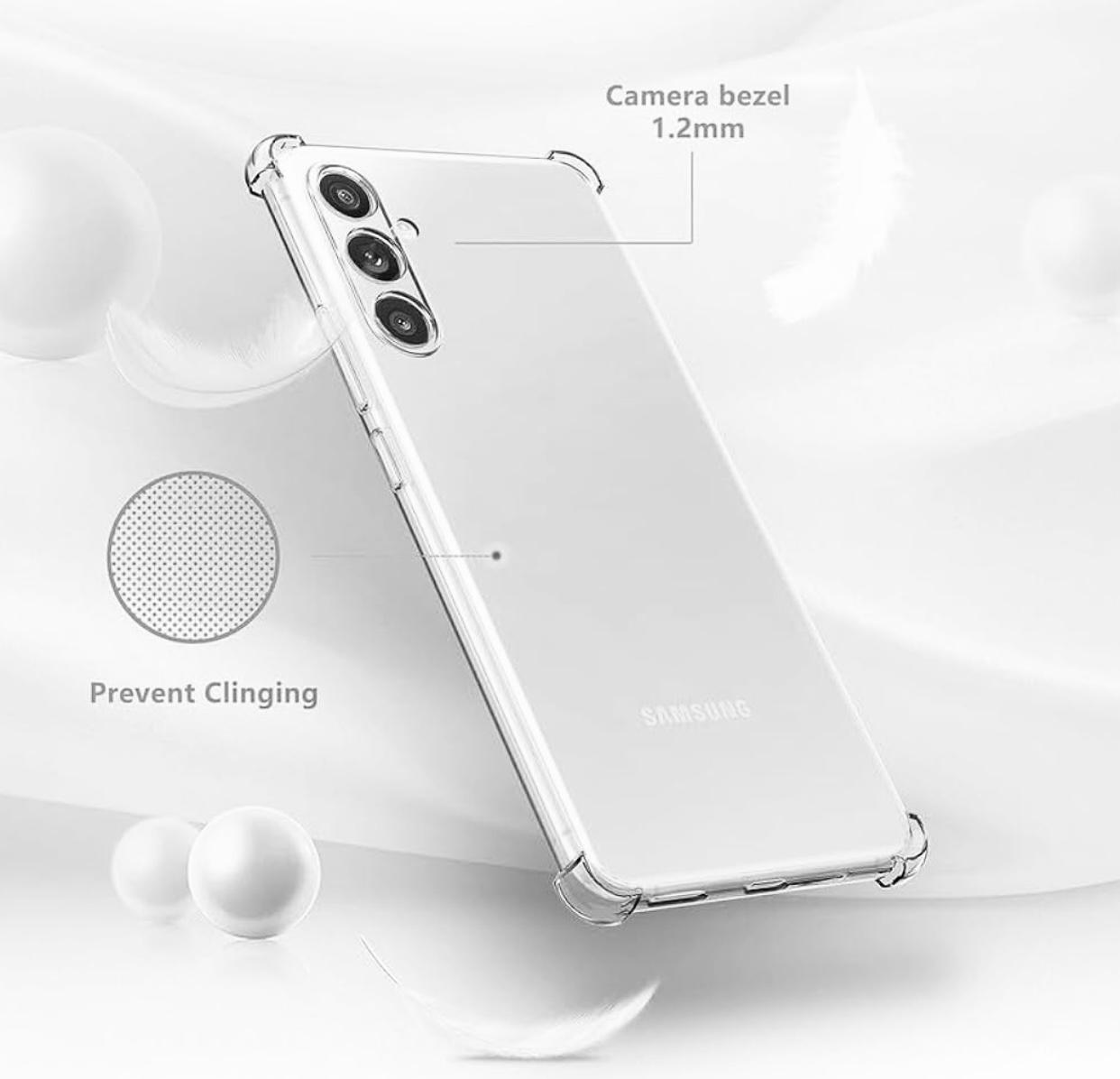 Samsung A15 5G Soft TPU Transparent Back Case, Shockproof Clear Cover
