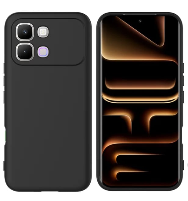 Infinix Note Edge 5G Soft Silicone Black TPU Silky Cover Shock Proof Stylish Case Camera Protection Bumper Phone Protective Mobile Back Cover