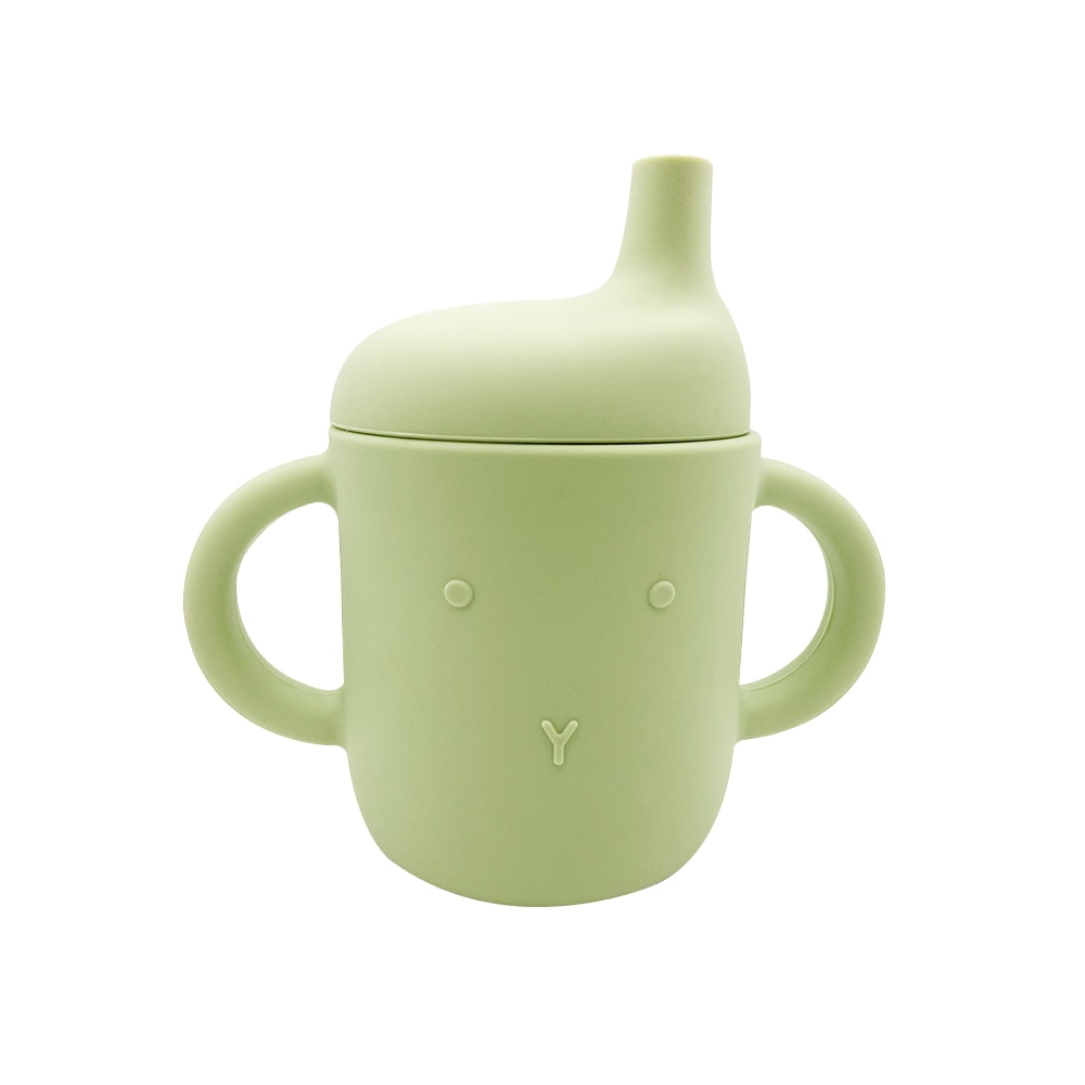 【HOT】 Silicone Sippy Cups For Baby Toddler Training Cup With Handles