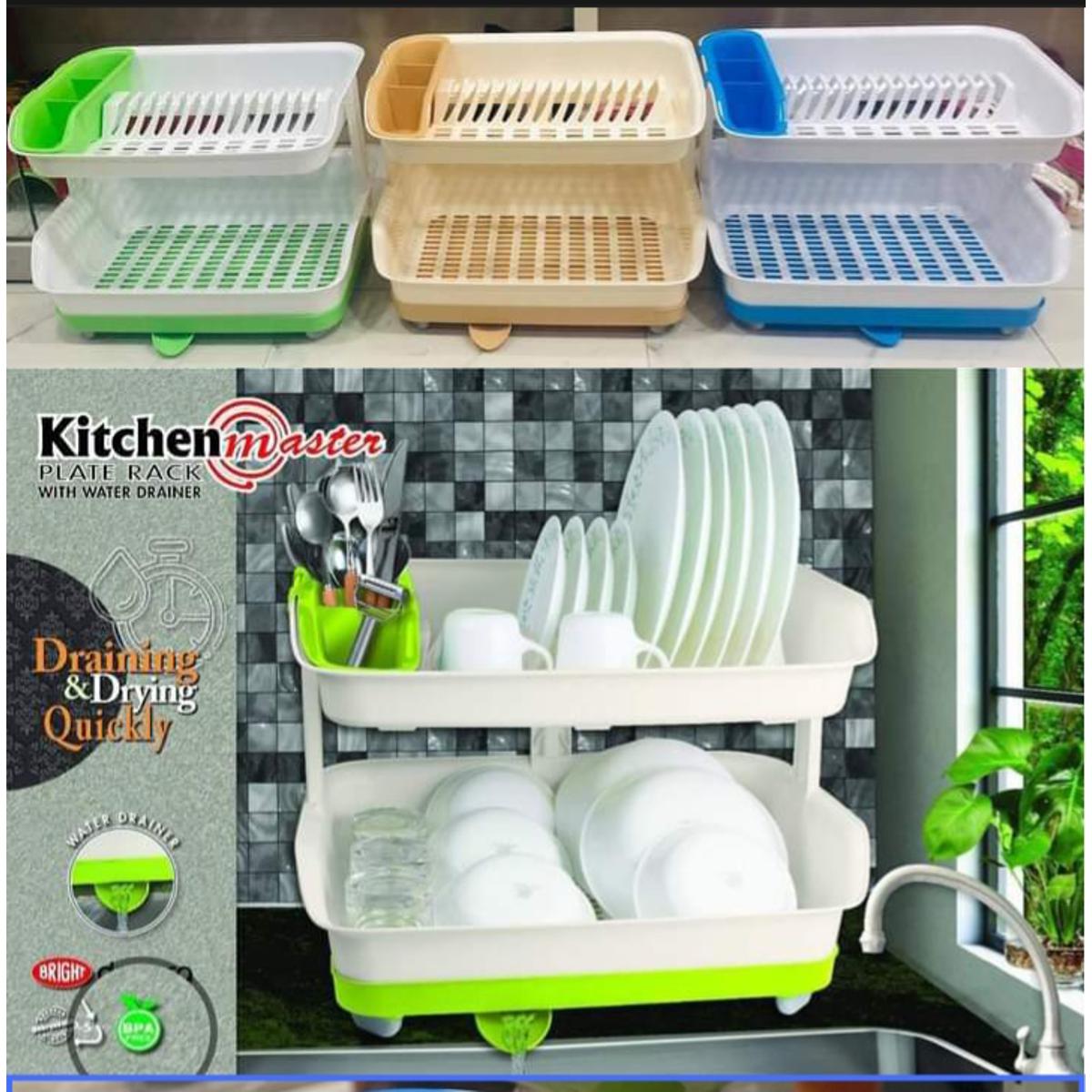 Kitchen Dish Rack Plates and Utensil Dryer and Organizer Layer