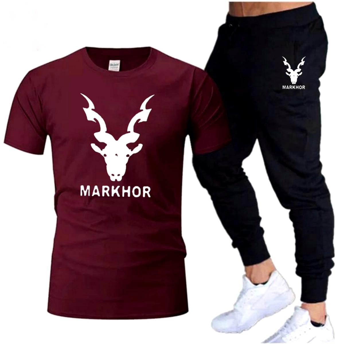 Black Trendy Printed Tracksuit For Men and Boys - Soft and Comfortable Fabric T Shirt and Trouser Printed Tracksuit