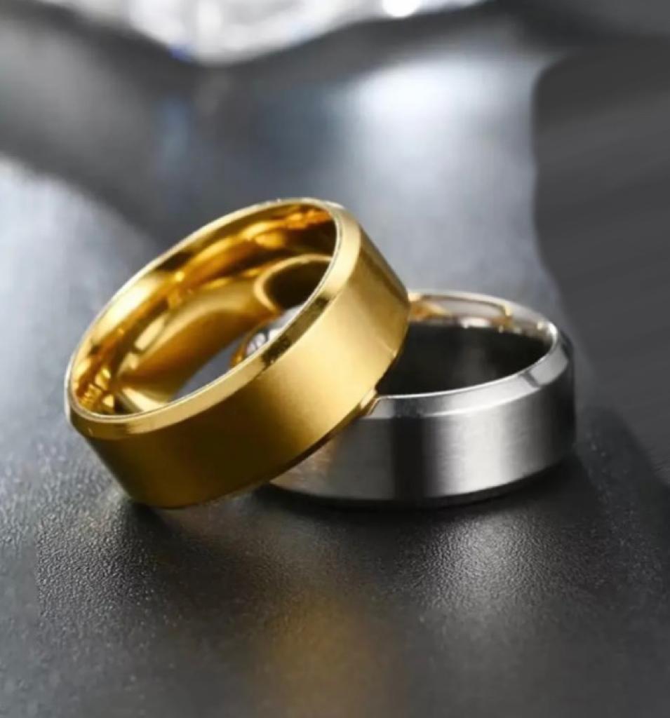 Normal Rings Daraz 2 Rings Titanium Silver & Black For Boy Girls | Daraz.pk