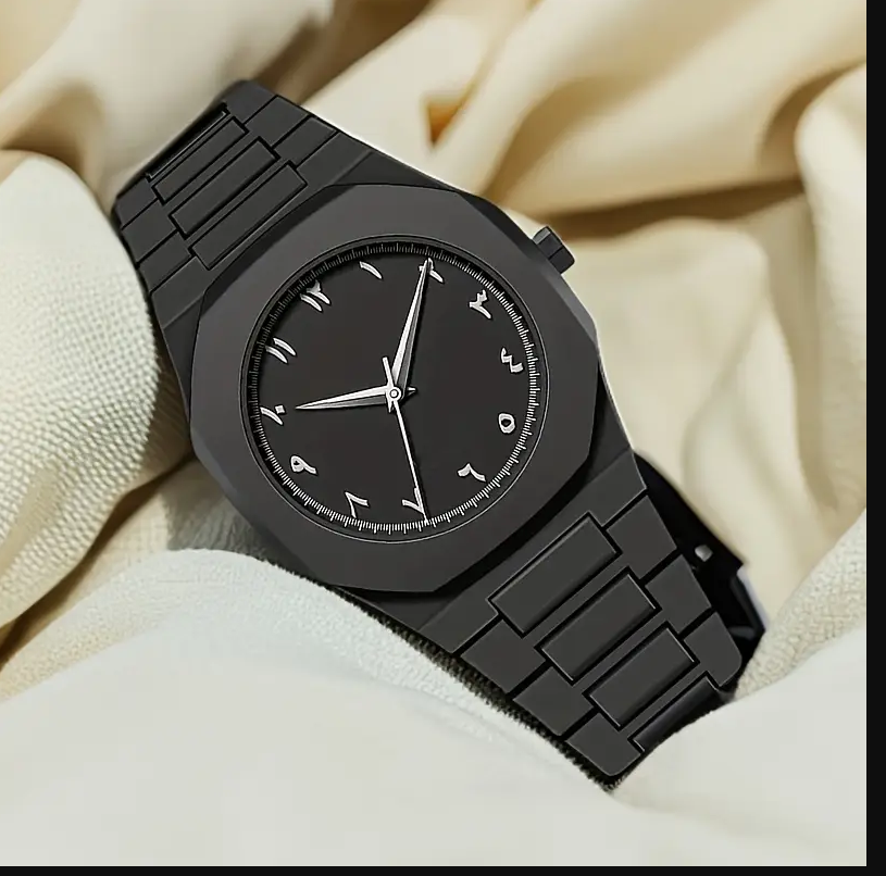 Watch New Arabic Aura Watch Black Modern Creative Design Chain Quartz Movement