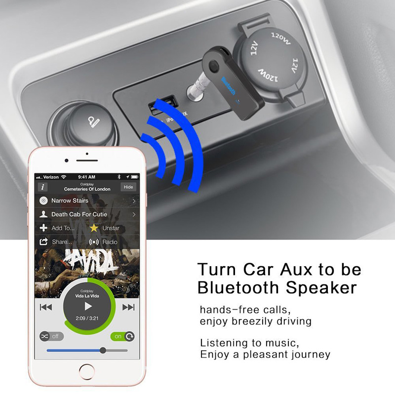 Portable USB Bluetooth Wireless Audio Music Receiver Dongle | 3.5mm Aux Car Audio Adapter with Built-in Mic Hands Free Calling Stereo Sound Receiver for Car Stereo Home Speakers Headphones MP3 PC Laptop Mobile Phones – Add to Cart