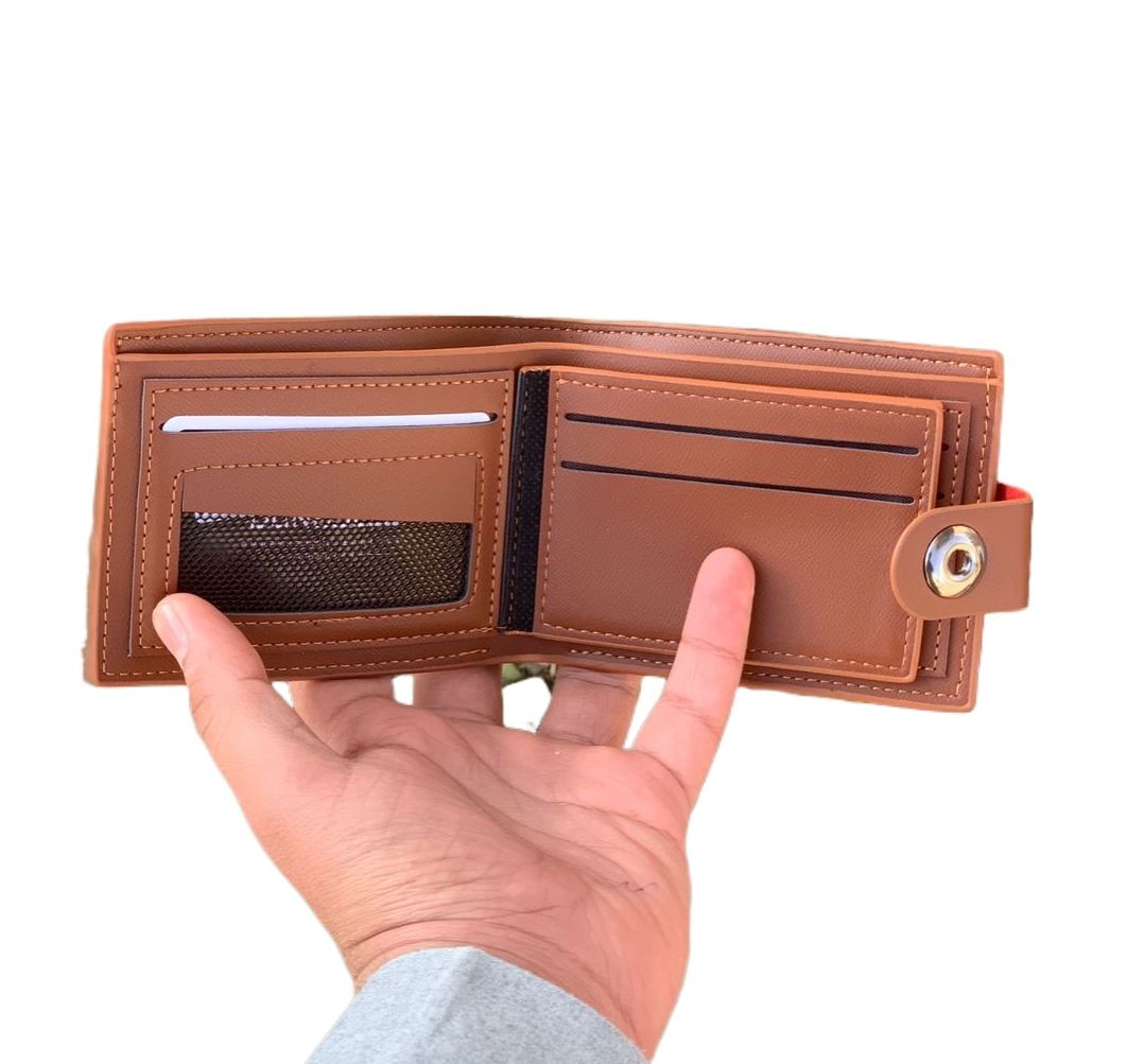 Imported Premium New Genuine Leather Men Wallet Small Mini Card Holder Male Wallet Pocket Retro purse High quatily magnetic lock. Multiple design & Colors
