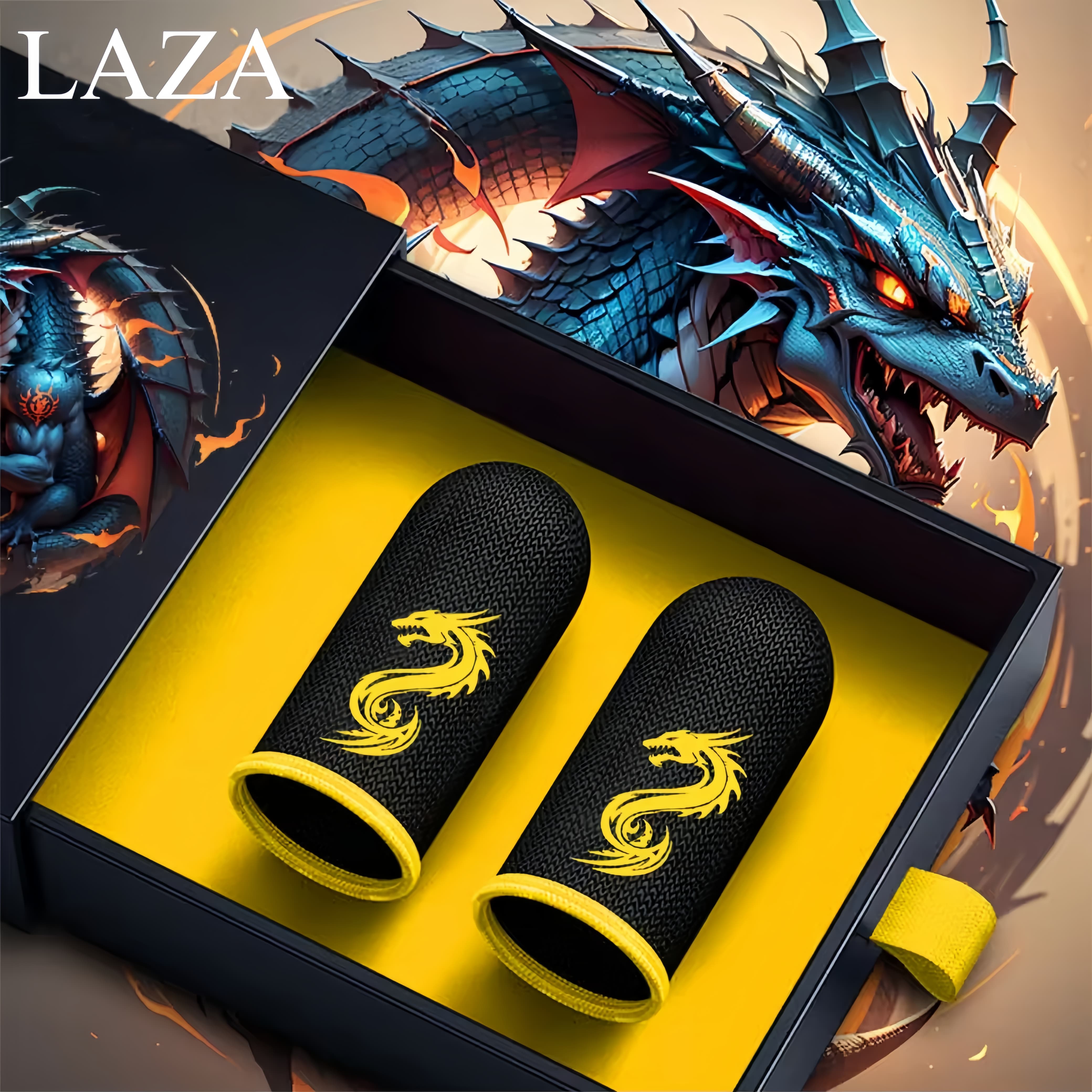 LAZA Gaming Finger Sleeves 2PCS | Ultra Sensitive Sweat Proof Thumb Sleeves for PUBG, Free Fire & COD Mobile