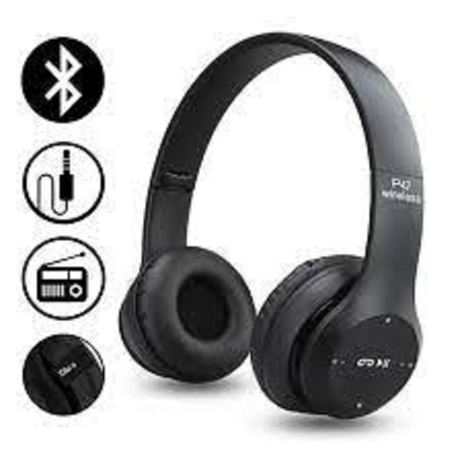 Wireless Headphones, P47 Bluetooth Foldable Headset with Microphone Support FM Radio TF for PC TV Smart Phones & Tablets Etc price in Pakistan