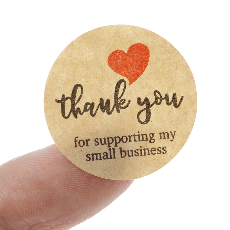 500Pcs/Roll Thank You Stickers Seal Labels Round Paper Label Sticker ...