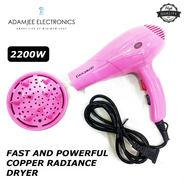REMINGTON Professional Hair Dryer and Blow Dryer Pink FR-7000