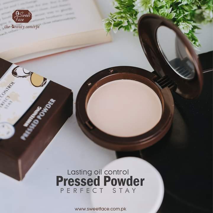 Sweet Face Whitening Pressed Powder Oil Control Perfect Stay Face Powder