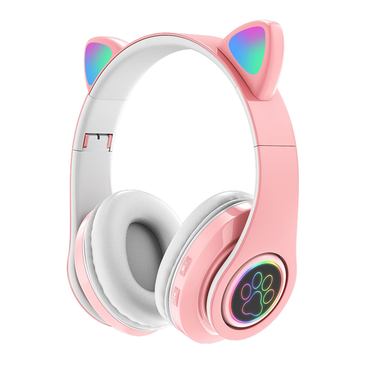 Cat Headphone / P47 Ear Wireless Bluetooth Headphones - Glowing LED Light-Up Foldable Headset for Kids and Adults price in Pakistan