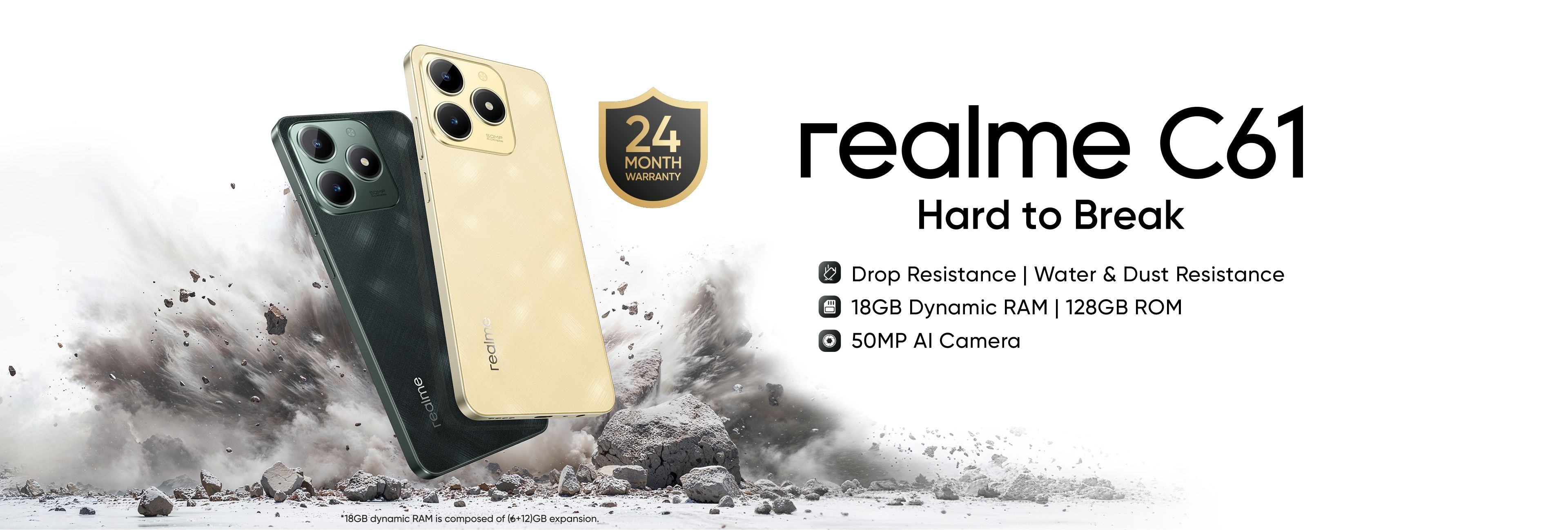Realme C61- 6.74