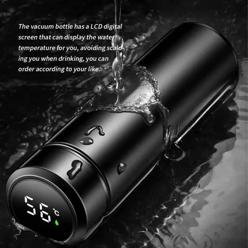 Temperature Water Bottle, LED Temperature Display, Hot Cold Vacuum Flasks, stainless Steel Thermos, LED 500ML Smart Thermos