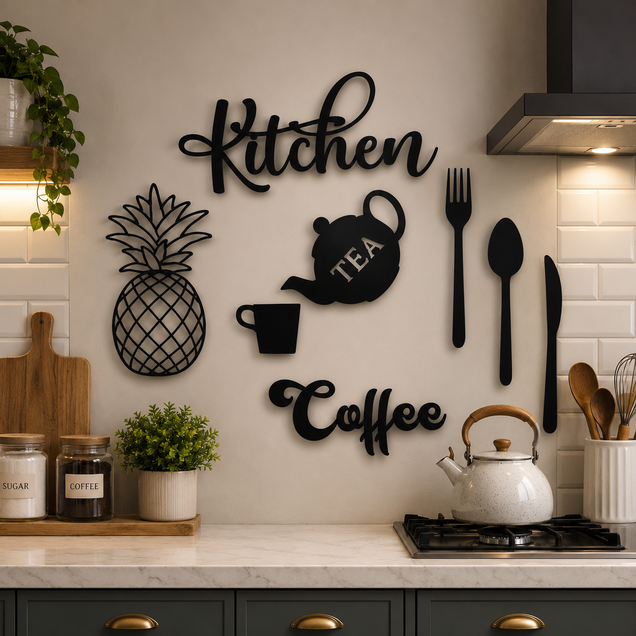 Zii Traders 3D New Unique Design Kitchen Wooden Wall Art From Laser Cutting I Wall Art I Wall Art For Kitchen I Kitchen I Kitchen Accessories I Kitchen Gadgets I Kitchen OrganizersI Kitchen Decoration Items| kitchen decoration | kitchen art | kitchen tool