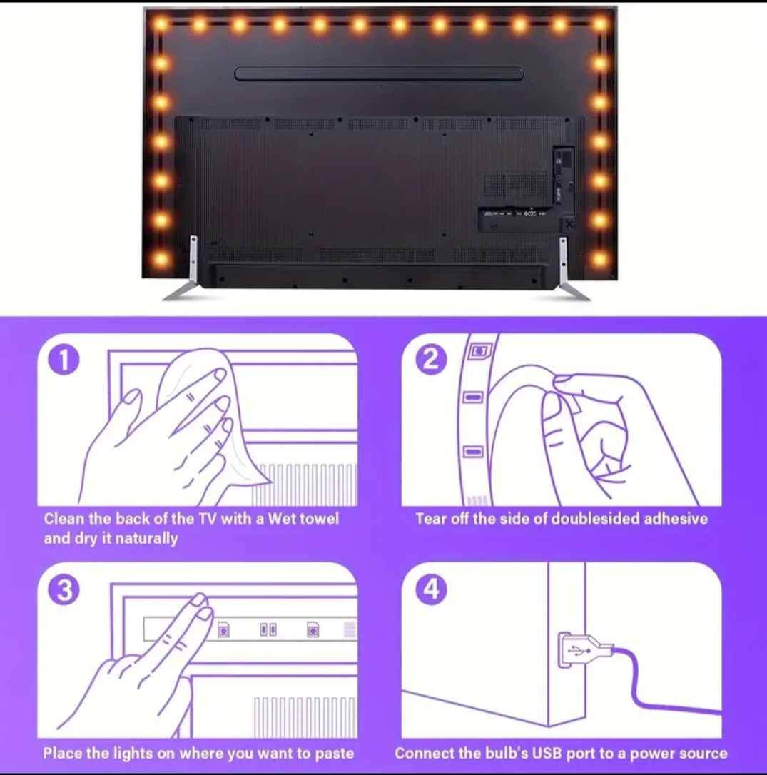 Twilight RGB 5050 LED Strip Light 2M, Adhesive, Mobile app Control, Multi Color Changing Smart LED Lights for Room, TV Backlight, Gaming Setup, Music Sync, Remote Control Decoration Lights