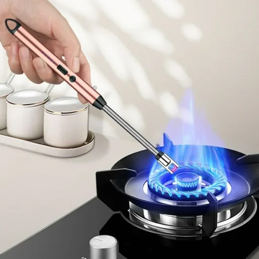 Electric Arc USB Rechargeable Flameless Arc Lighter Flexible and Windproof for Candles, Hiking, Camping, Kitchen, Fireplaces 360 degree free rotation
