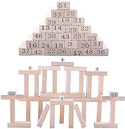 Jenga Wooden Blocks 54 Pieces with 4 Dice Kids and Adults Fun