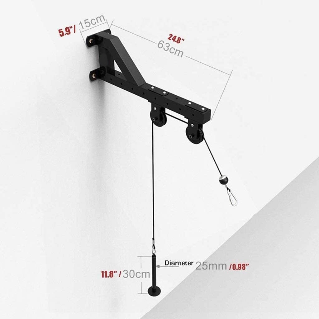 Home Gym Wall-mounted Cable Machine Attachments Workout Triceps Biceps Pulley System Fitness Pull Down Rope Equipment
