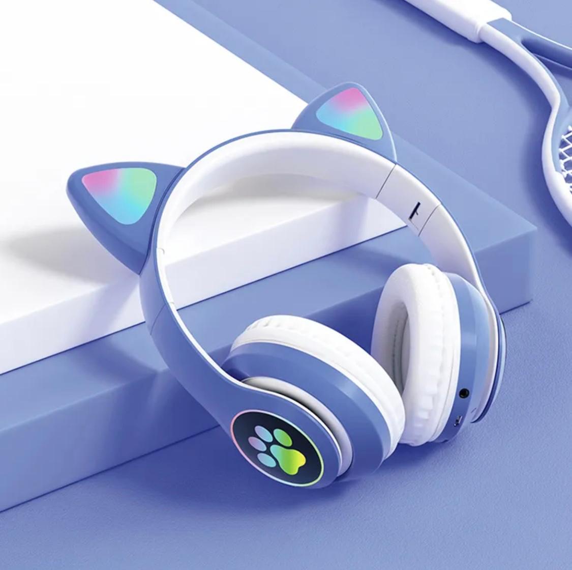 STN-28 Cat Wireless Headphones Bluetooth Over-Ear Headset with Cute Cat Ears