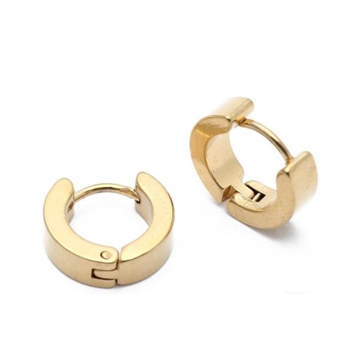 Golden Stainless Steel Earring For Men