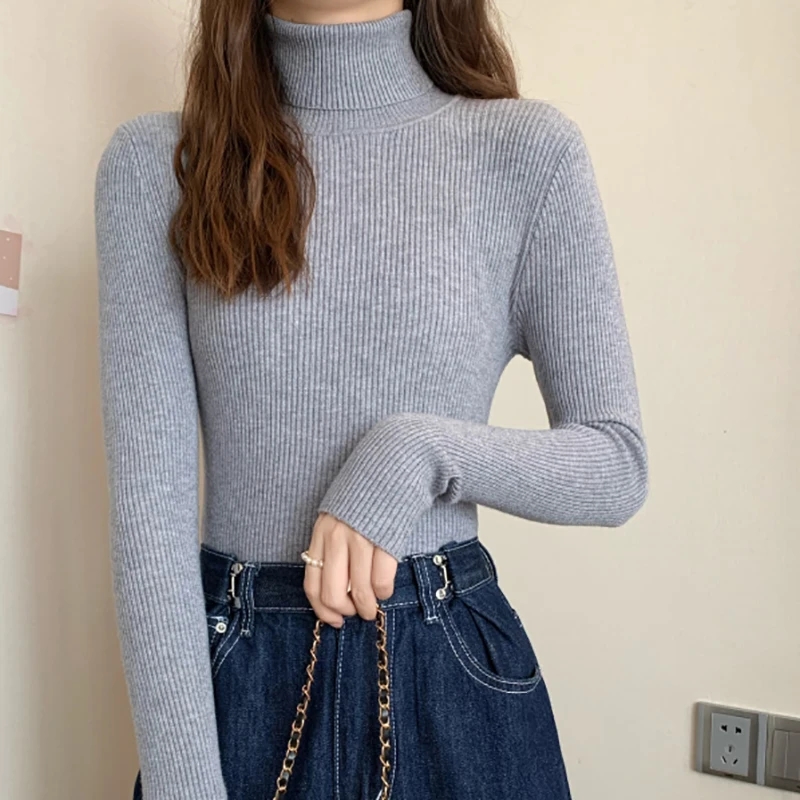 High Neck for Women Soft Warm and Fashionable Sweater Tops for Modern Look