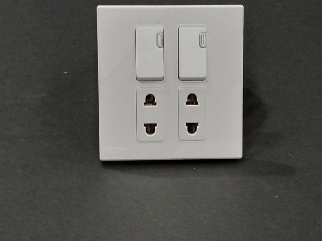 Royal white metal series china fitting switch board | Daraz.pk
