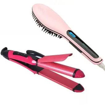 hair straightener brush daraz