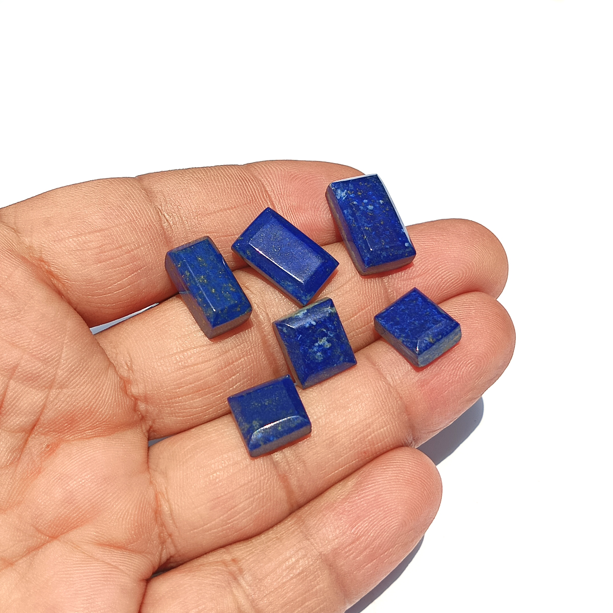 Natural lapis lazuli stonre for ring Gemstone square Shape Crystal Stone for Healing & Crystal Healing  approx (Color : Blue)